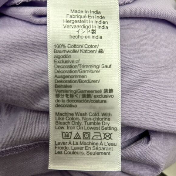 J. Crew Factory Cg033 Purple Embroidered flower graphic tee size M. NWT - Picture 11 of 12